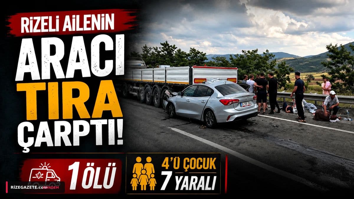 Karabük'te Feci Kaza: Rizeli Yamak Ailesi Yasta! 1 Ölü, 6'sı Çocuk 8 Yaralı