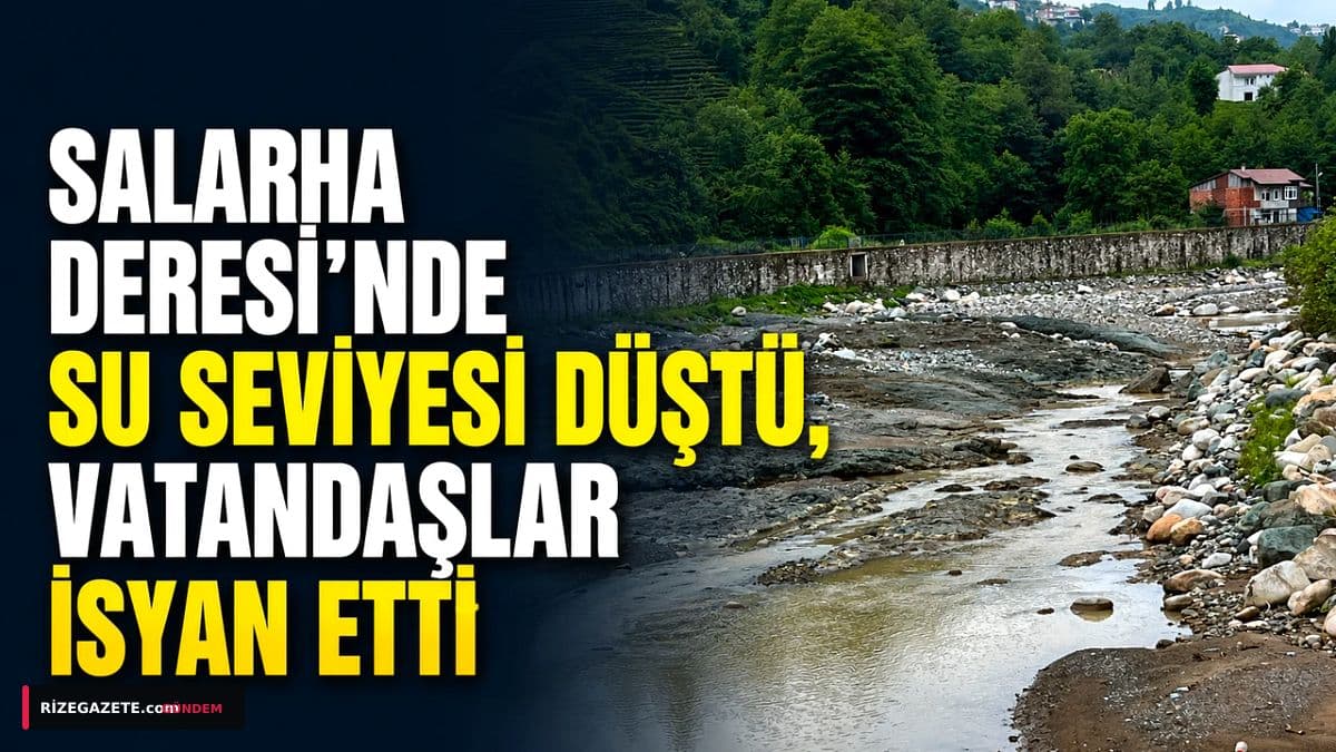 Rize'nin Can Damarı Salarha Deresi Alarm Veriyor: Su Seviyesi Kritik Eşikte, Halk Tepkili