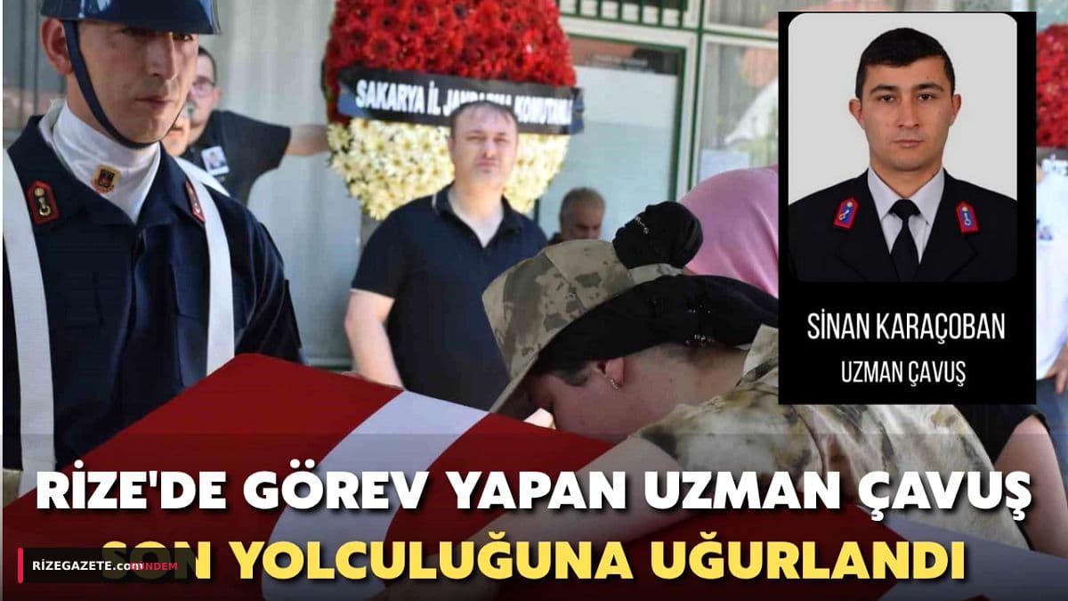 Rize'nin Acı Kaybı: Kanserle Mücadele Eden 4 Aylık Evli Uzman Çavuş Sinan Karaçoban Toprağa Verildi