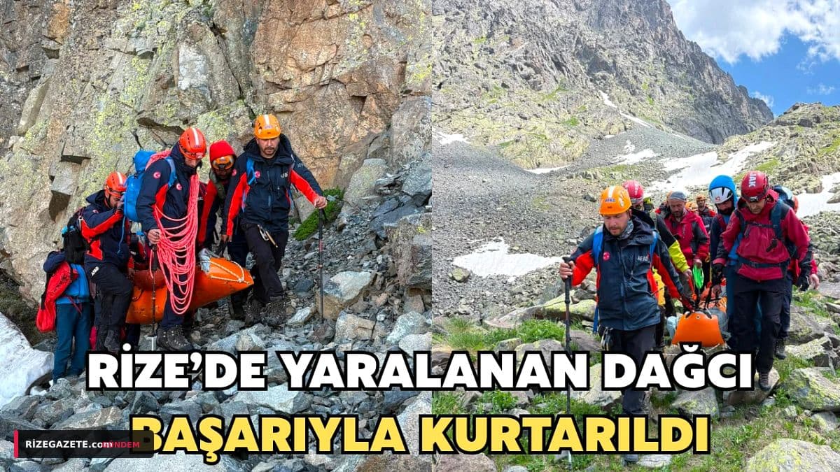 Rize Verçenik'te Nefes Kesen Dağcı Kurtarma Operasyonu: Yaralı Helikopterle Erzurum'a Sevk Edildi