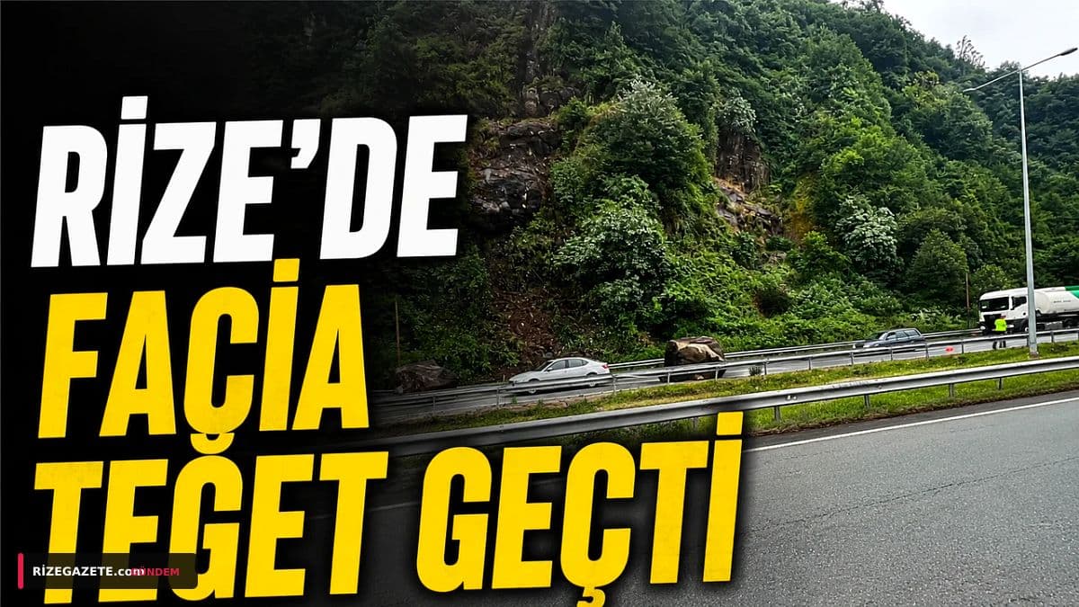 Rize'de Karadeniz Sahil Yolu'nda Dev Kaya Dehşeti: Çayeli Tünel Çıkışında Facia Son Anda Engellendi