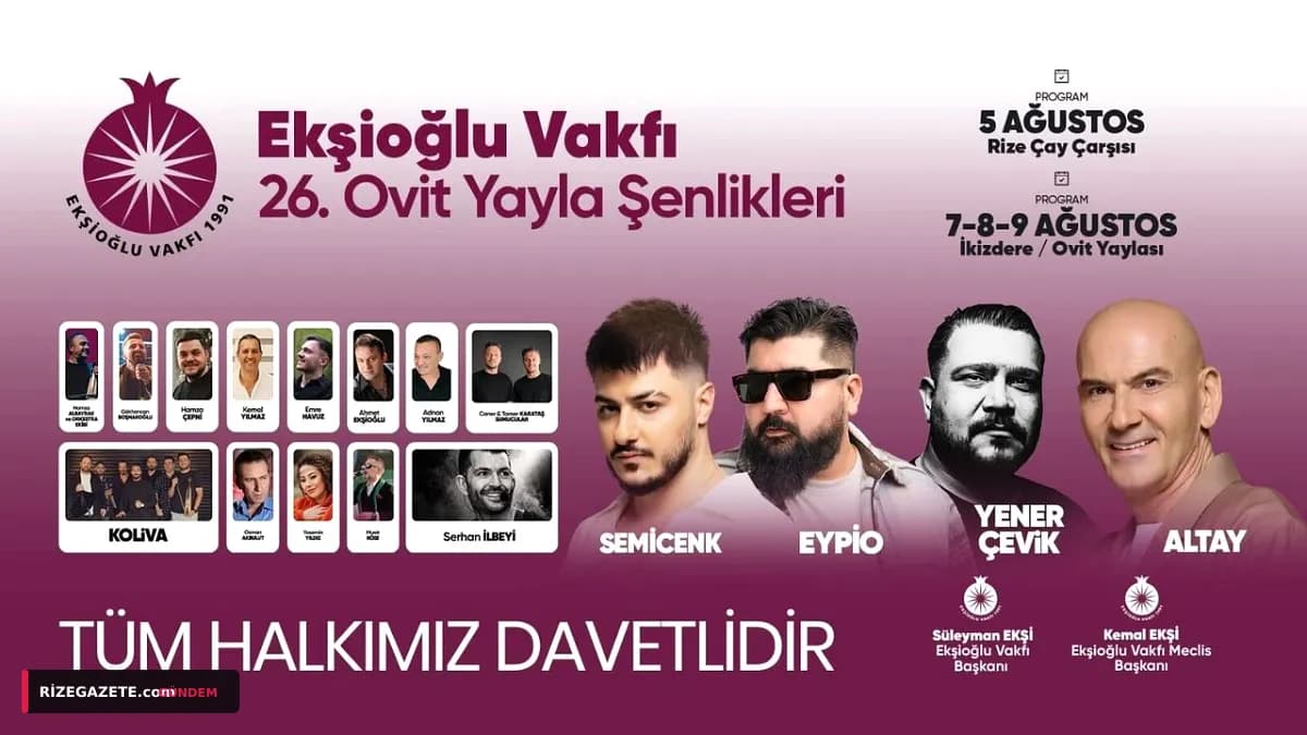 Rize Ovit Yayla Şenlikleri Kapılarını Aralıyor: Sanat ve Kültür Şöleni İçin Geri Sayım Başladı!