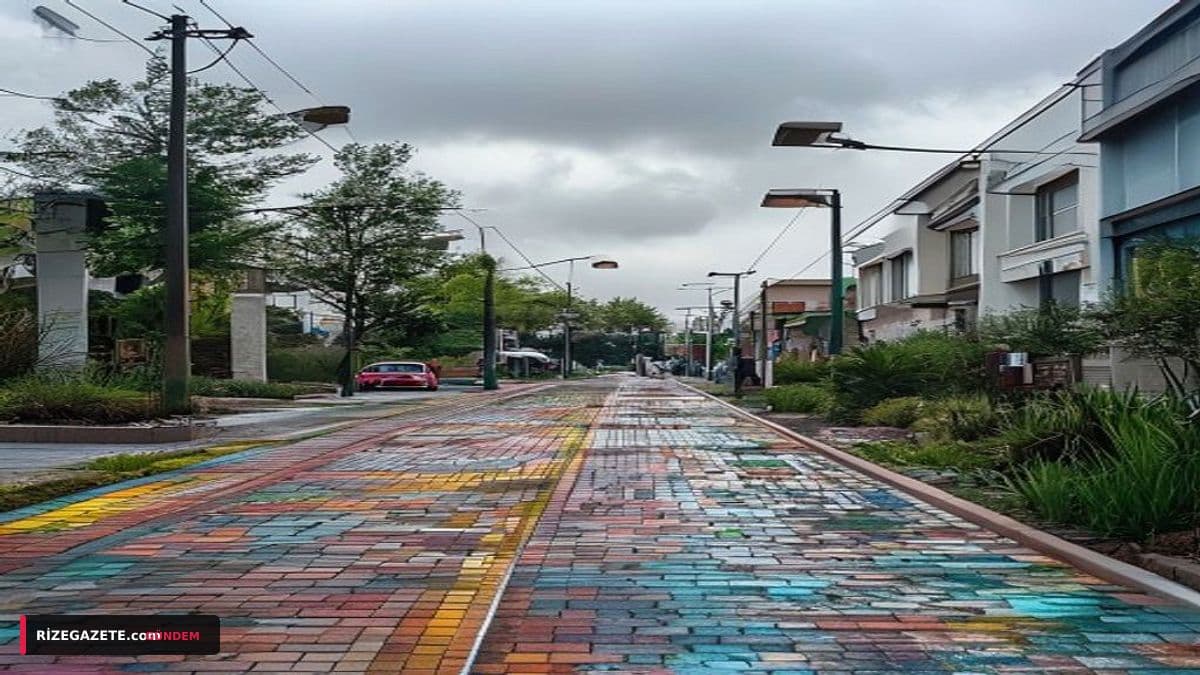 Rize'nin İyidere İlçesi Renkleniyor: Modern Kent Estetiğiyle Yeniden Canlanan Sokaklar